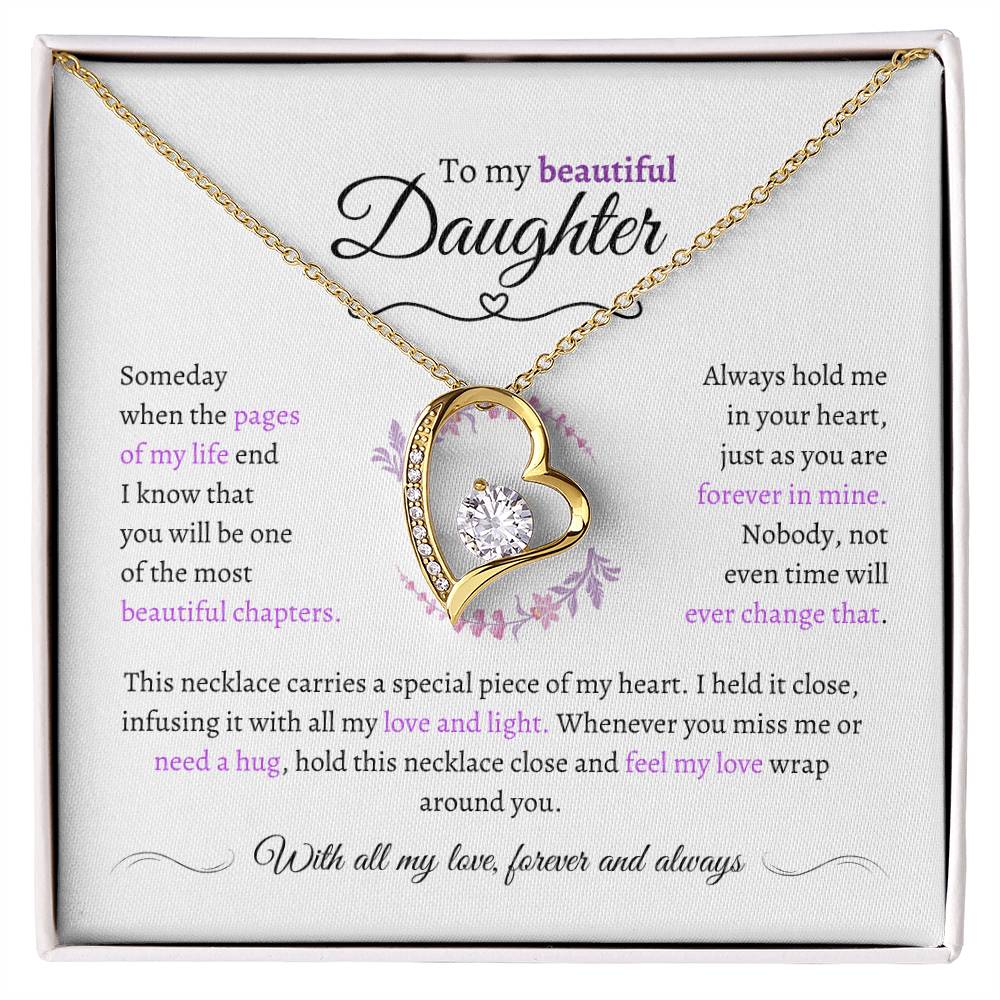 Beautiful Daughter Gift - Most Beautiful Chapter - Love Knot Necklace