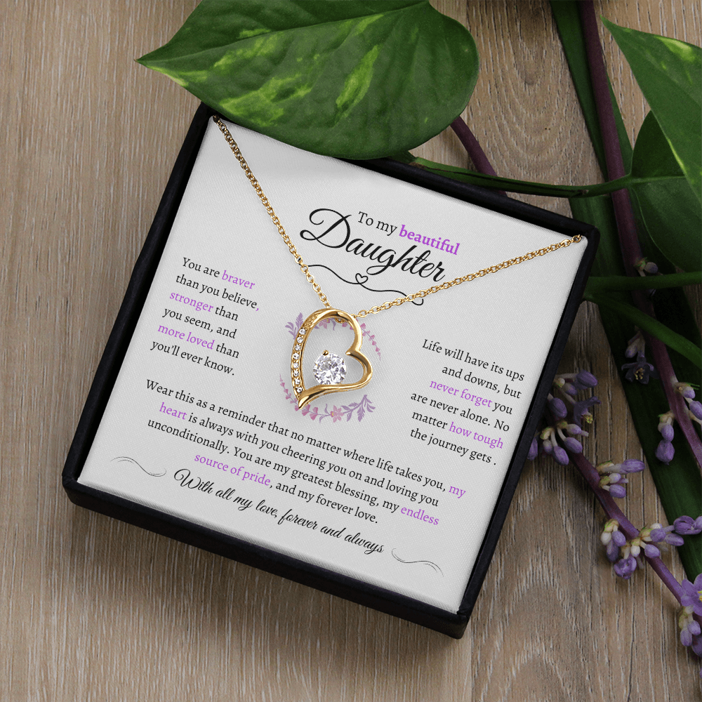 To My Daughter - A Love That Knows No Distance Necklace