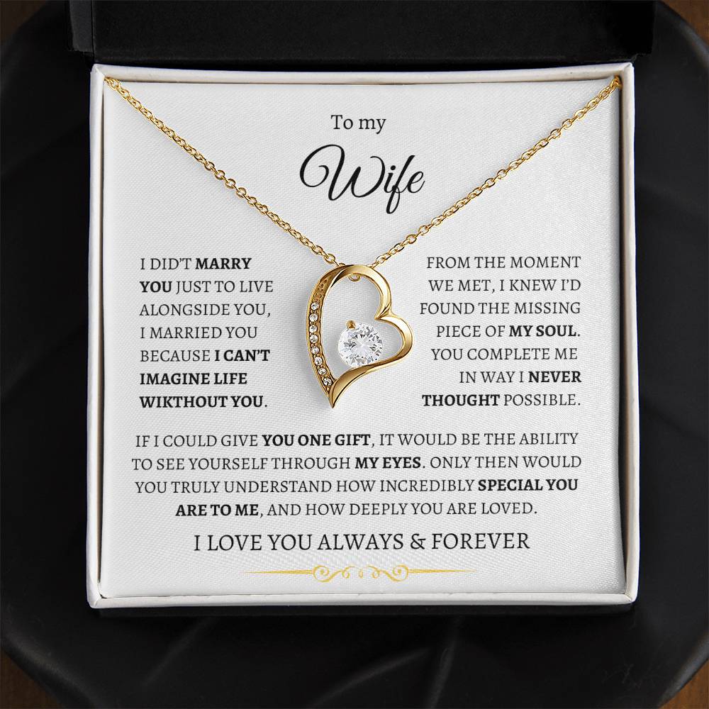 To My Wife - You Complete Me Forever Necklace