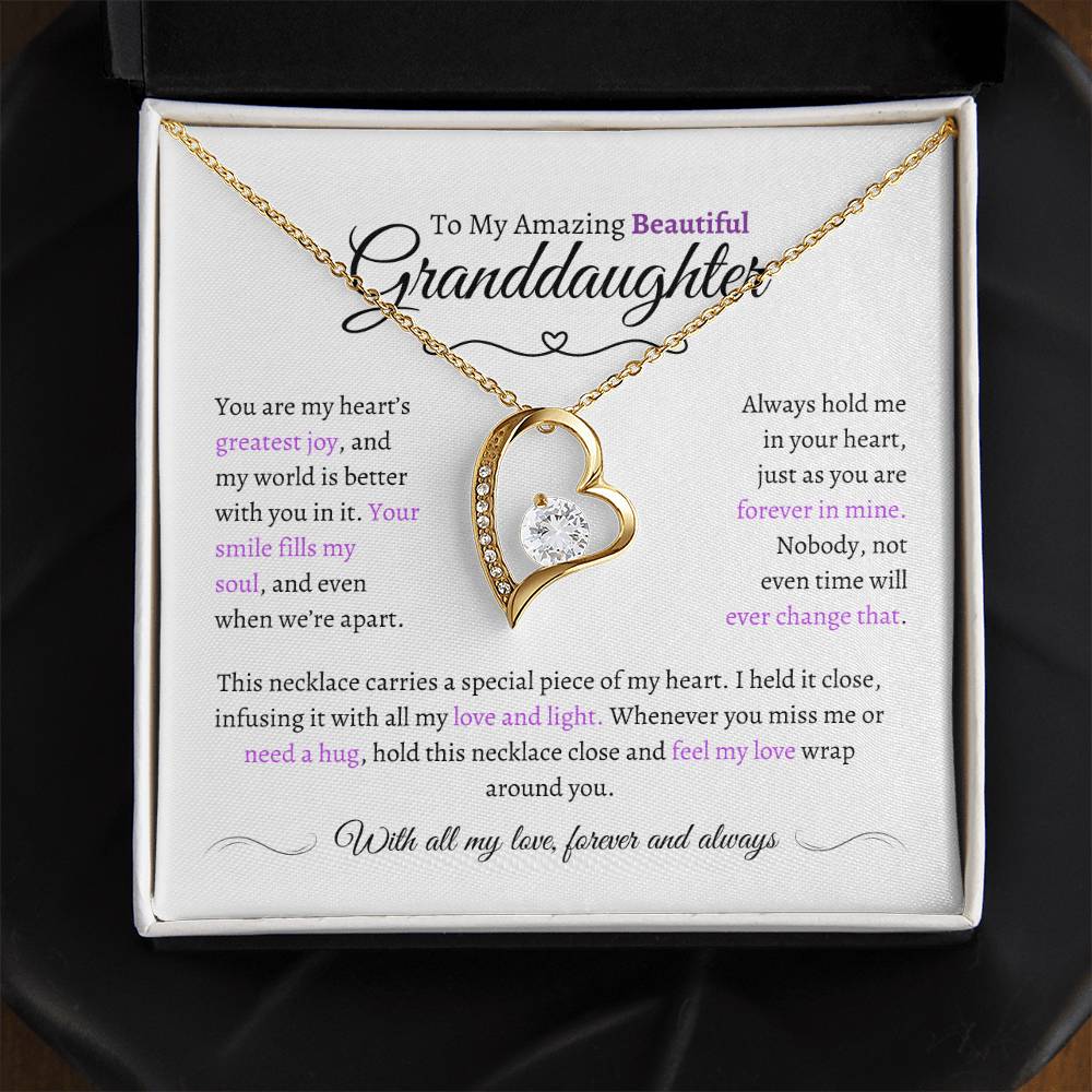 Beautiful Granddaughter Gift - Most Beautiful Chapter - Love Knot Necklace