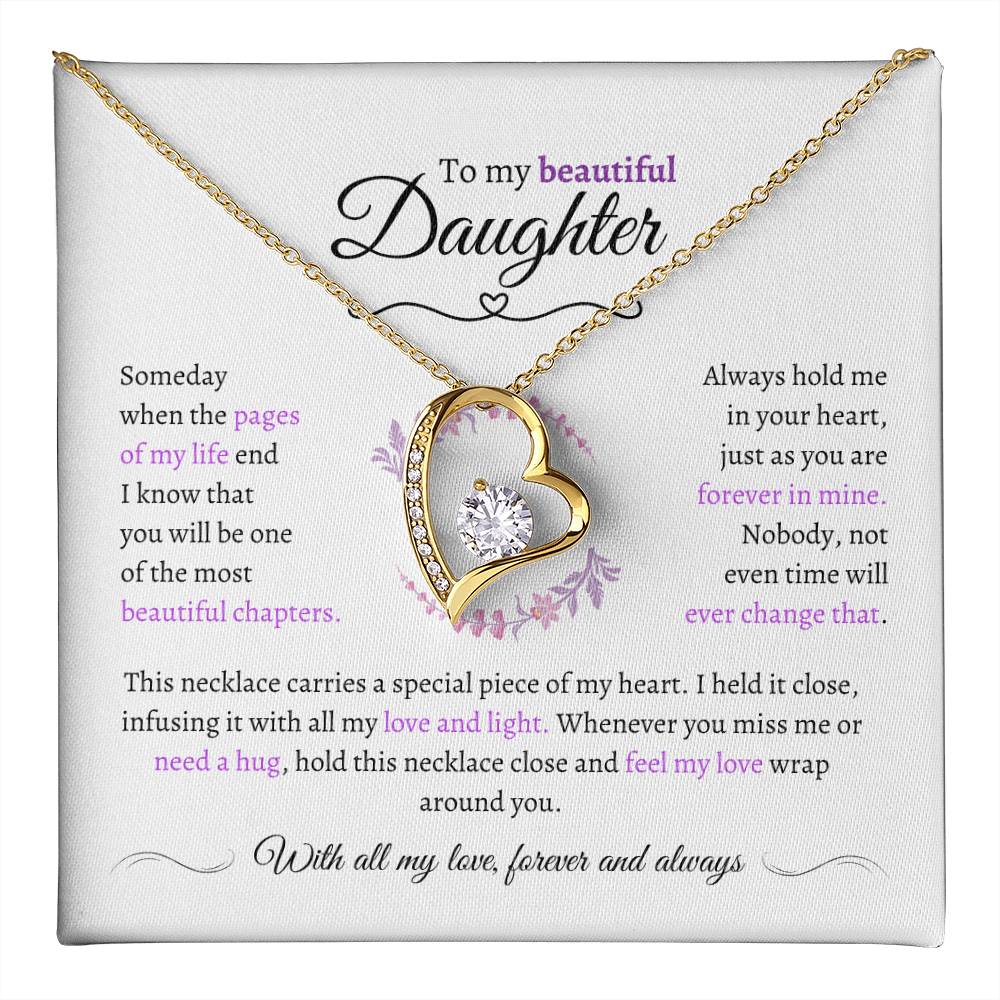 Beautiful Daughter Gift - Most Beautiful Chapter - Love Knot Necklace