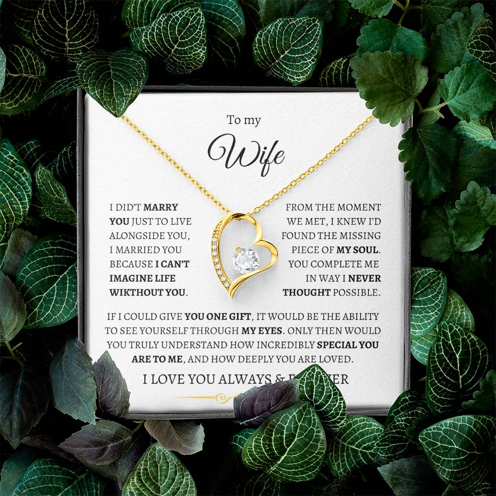 To My Wife - You Complete Me Forever Necklace