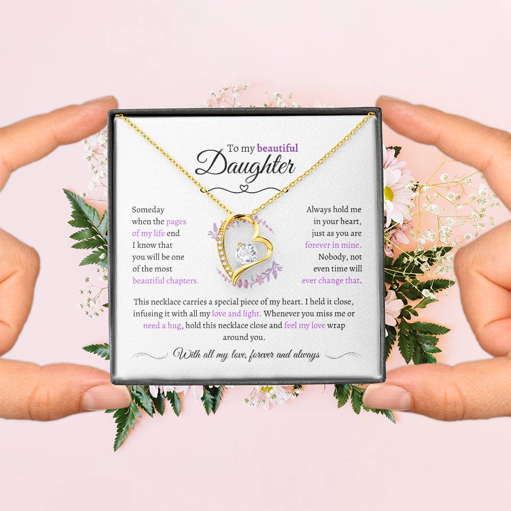 Beautiful Daughter Gift - Most Beautiful Chapter - Love Knot Necklace