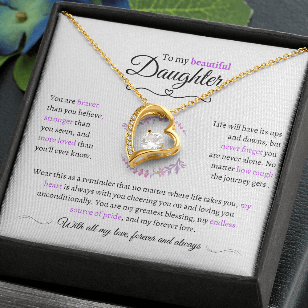 To My Daughter - A Love That Knows No Distance Necklace