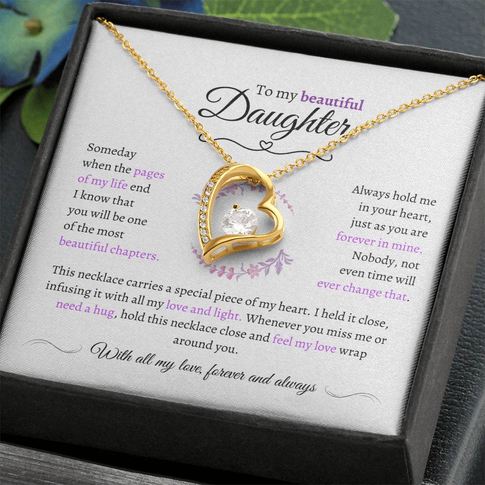 Beautiful Daughter Gift - Most Beautiful Chapter - Love Knot Necklace