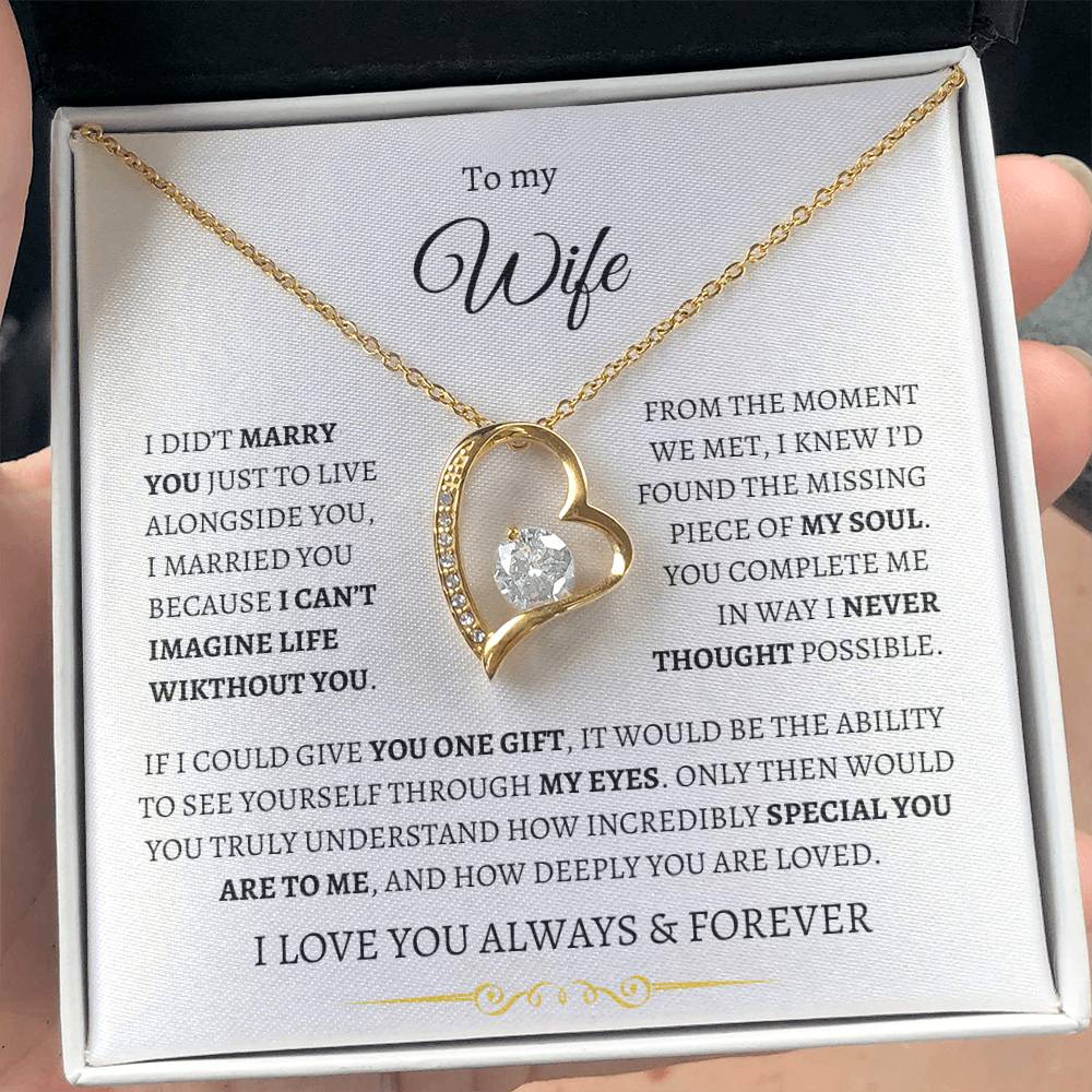 To My Wife - You Complete Me Forever Necklace