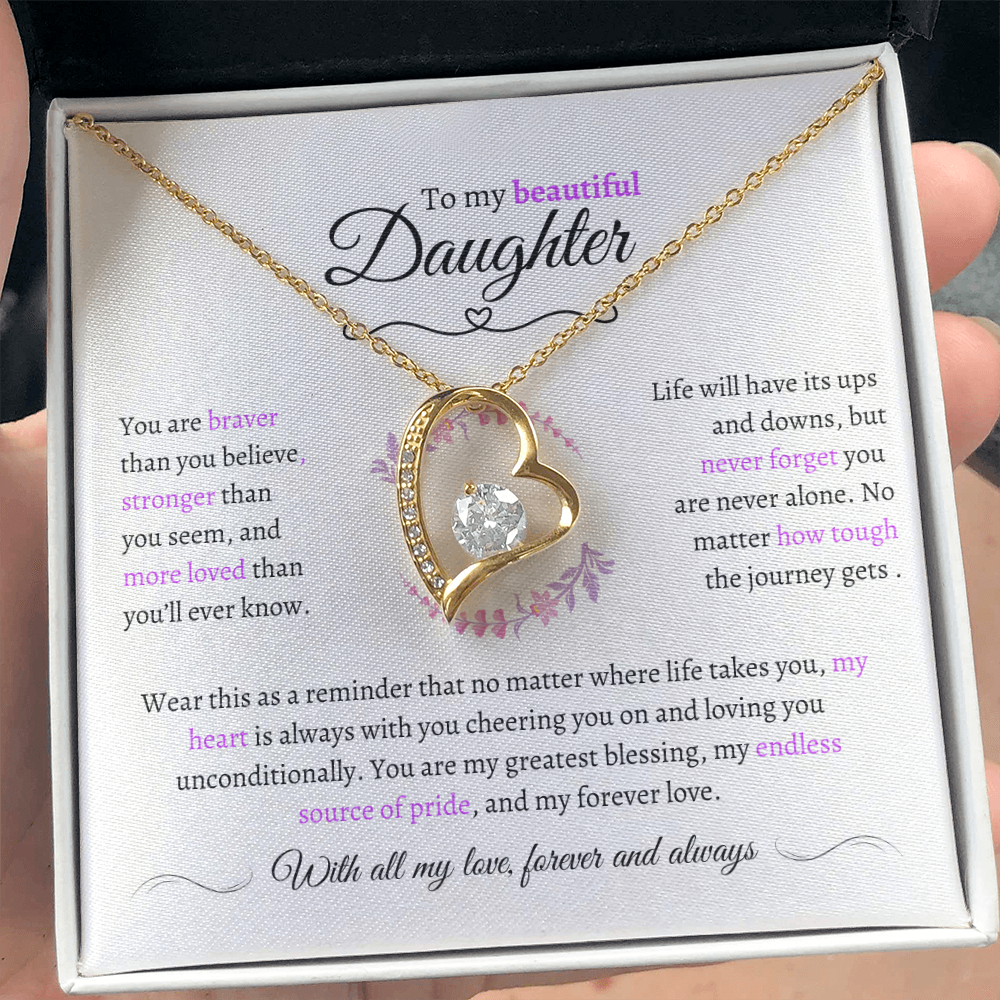 To My Daughter - A Love That Knows No Distance Necklace