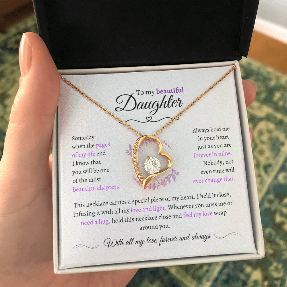 Beautiful Daughter Gift - Most Beautiful Chapter - Love Knot Necklace