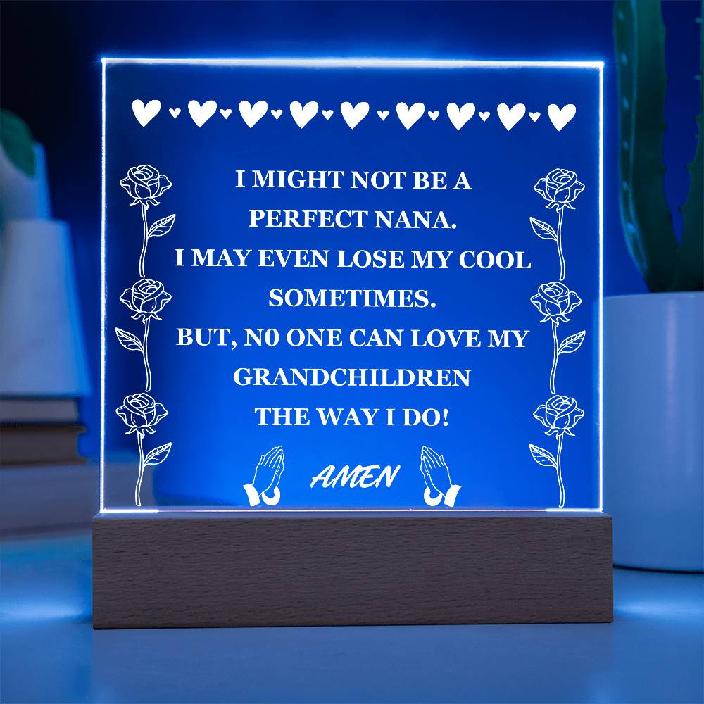 Acrylic Plaque Gift for Grandma (Best Seller with Lighted Base)