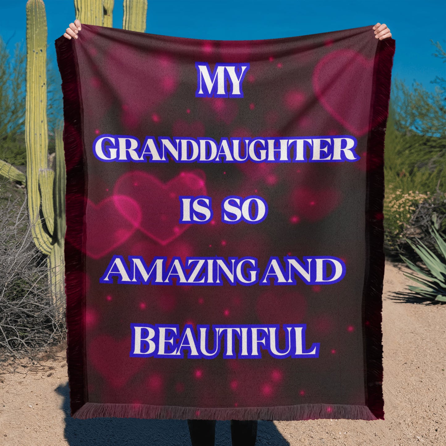 My Granddaughter is So Amazing" Woven Keepsake Blanket 46x56