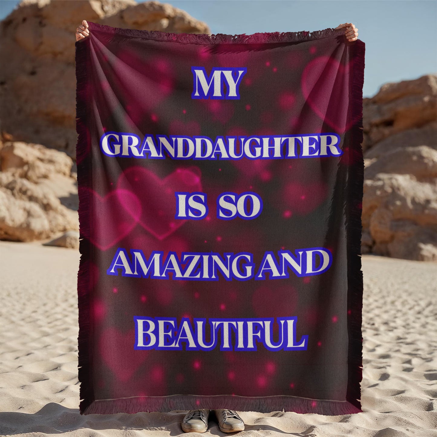 My Granddaughter is So Amazing" Woven Keepsake Blanket 46x56