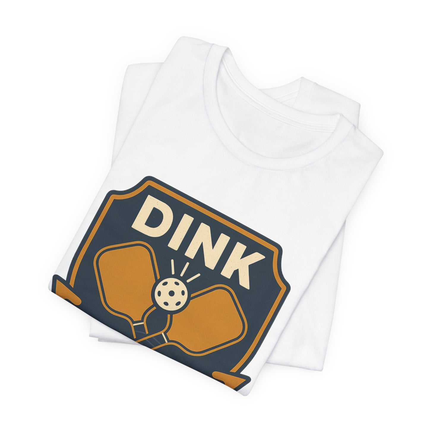 DINK Responsibly™ Vintage Badge Pickleball T-Shirt