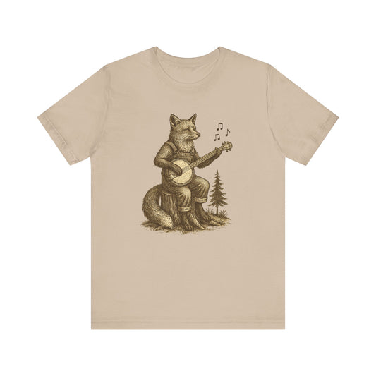 Rustic Fox Banjo T-Shirt