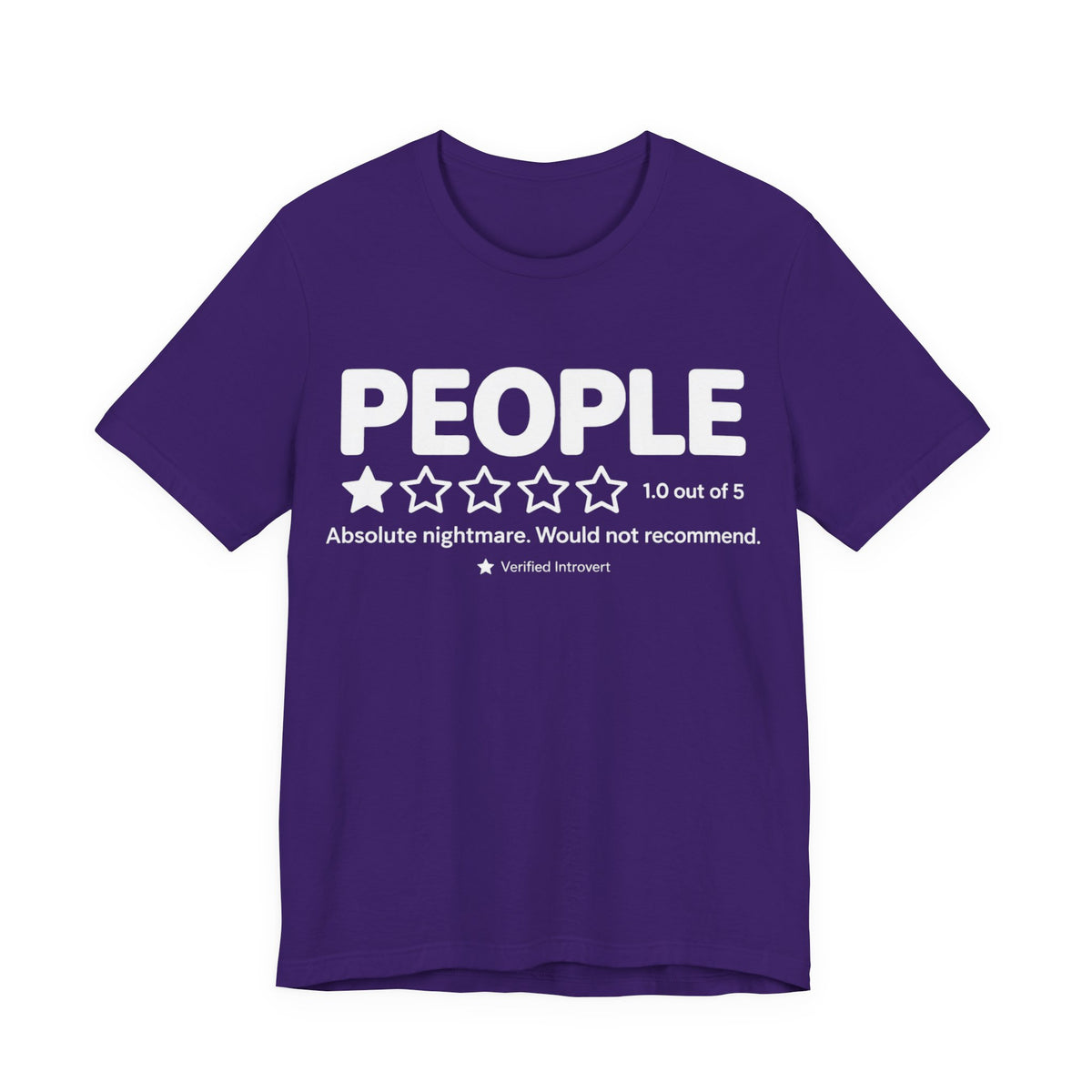 People 1-Star Review Funny Introvert Graphic T-Shirt
