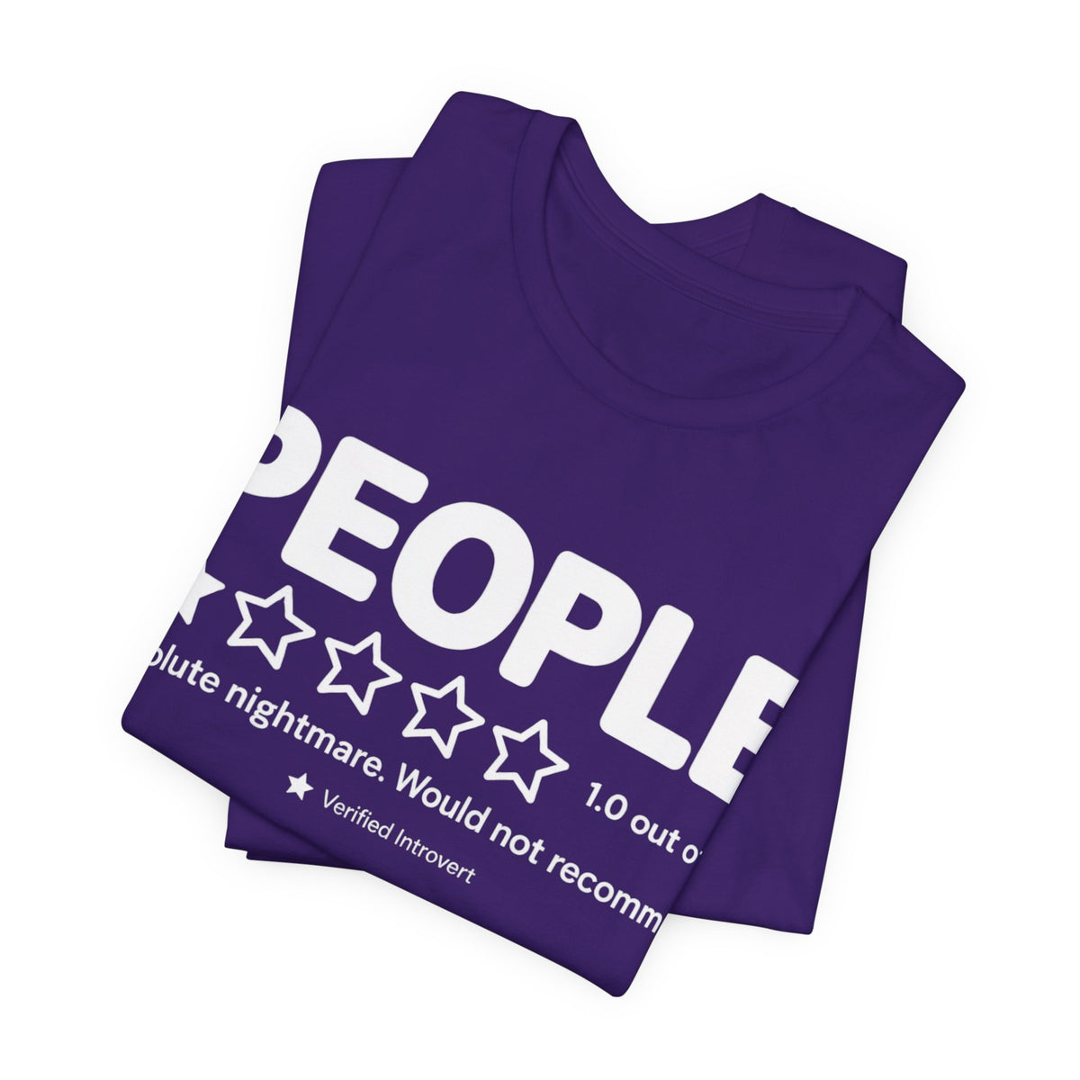 People 1-Star Review Funny Introvert Graphic T-Shirt