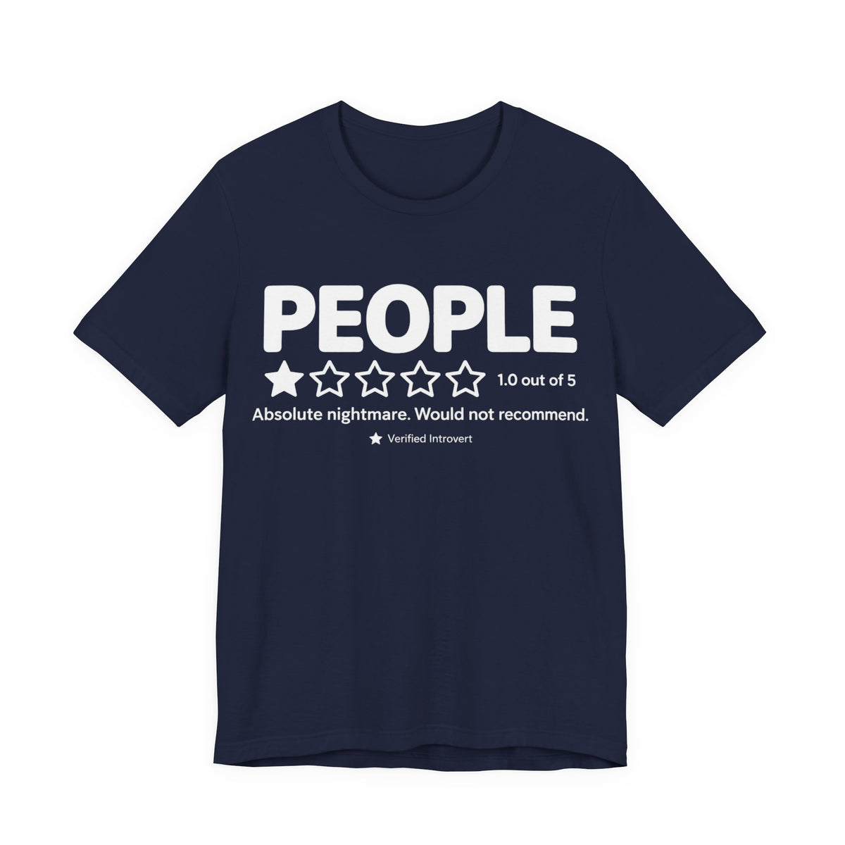 People 1-Star Review Funny Introvert Graphic T-Shirt