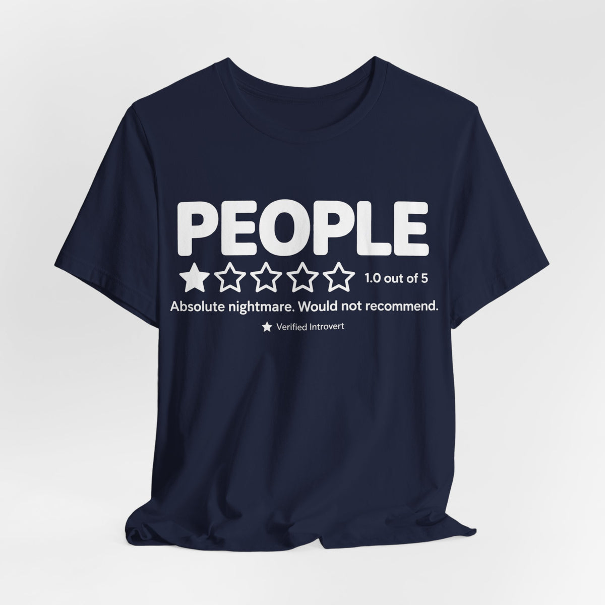People 1-Star Review Funny Introvert Graphic T-Shirt