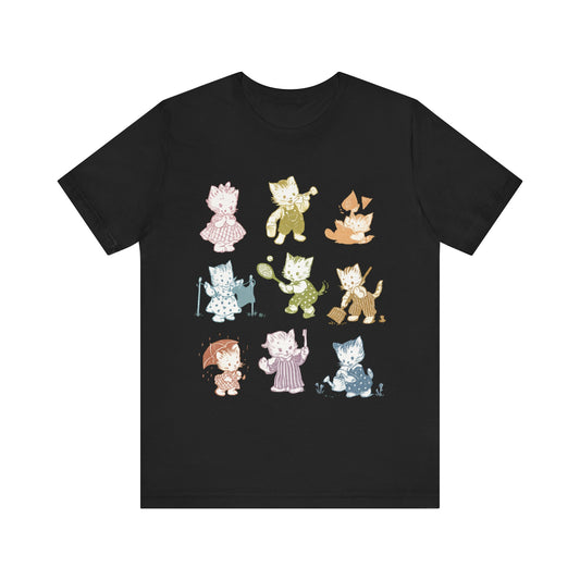 Whimsical Cat-Themed T-Shirt