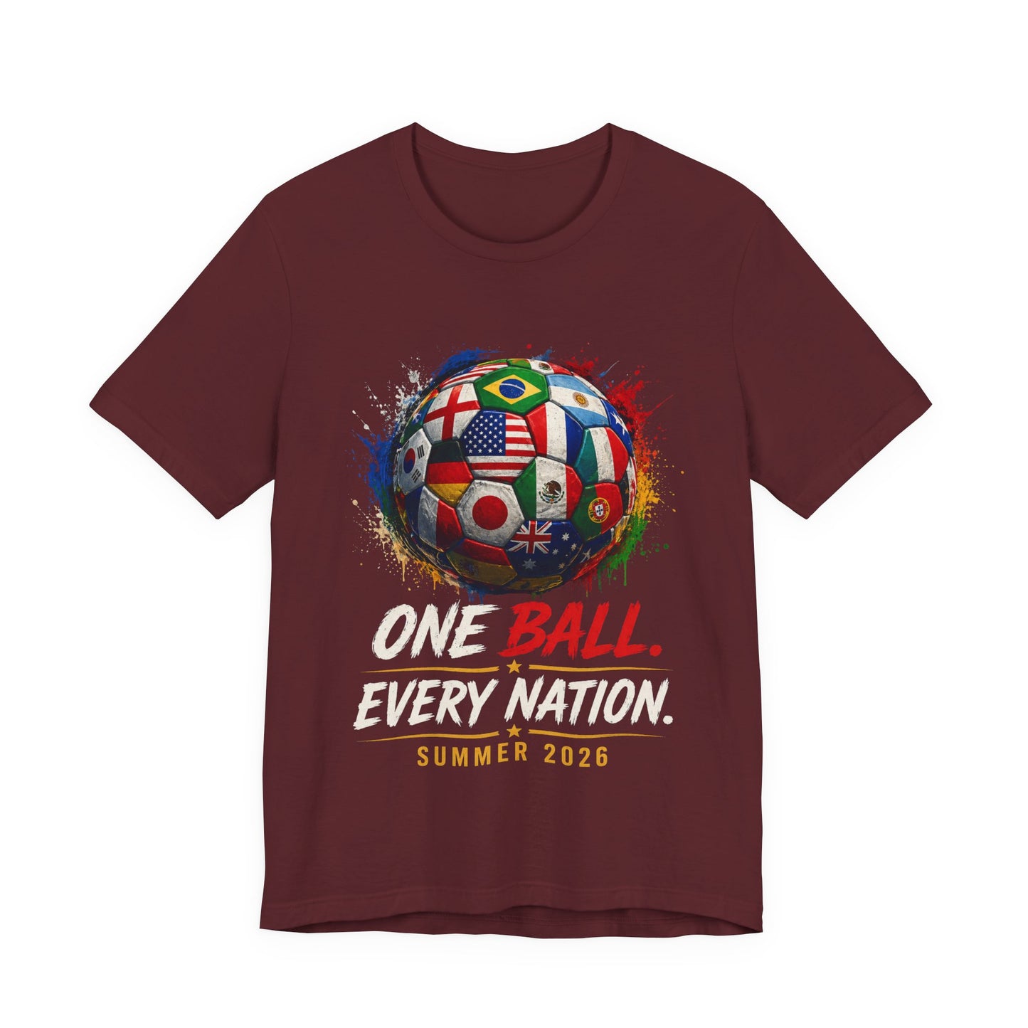 Argentina Soccer T‑Shirt – "One Ball. Every Nation." World Cup Summer 2026 Fan Tee
