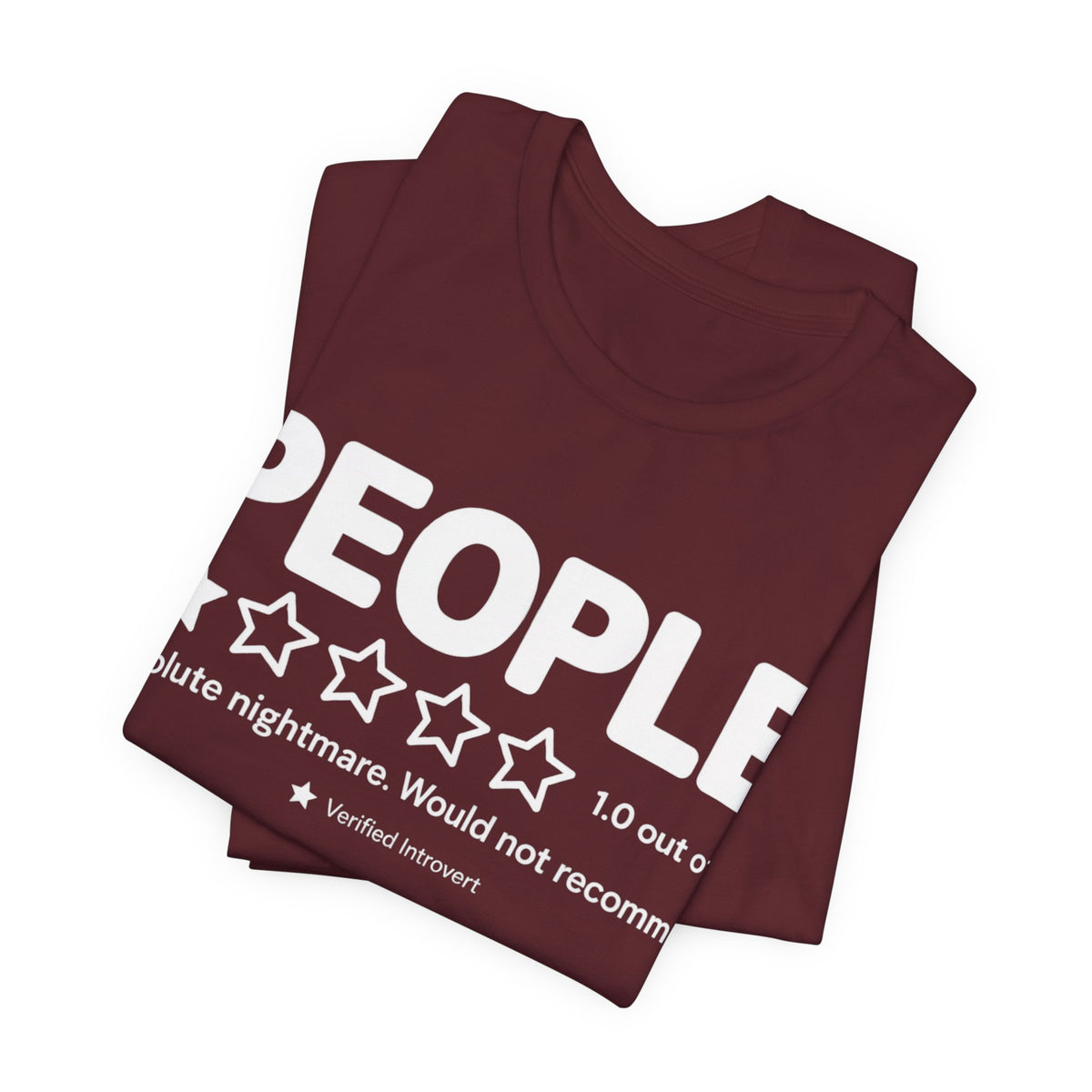 People 1-Star Review Funny Introvert Graphic T-Shirt