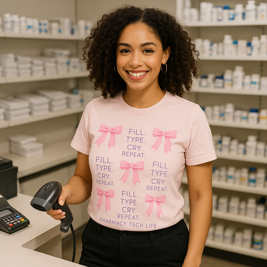 Pharmacy Tech Life Fill Type Cry Repeat Shirt | Funny Pharmacy Tech T-Shirt | Gift for Pharmacy Tech | Pharmacy Life
