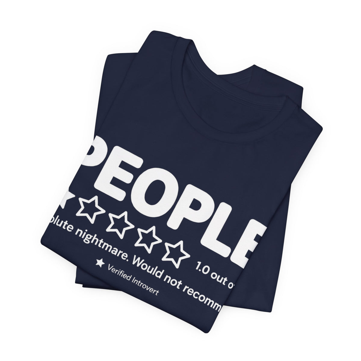 People 1-Star Review Funny Introvert Graphic T-Shirt