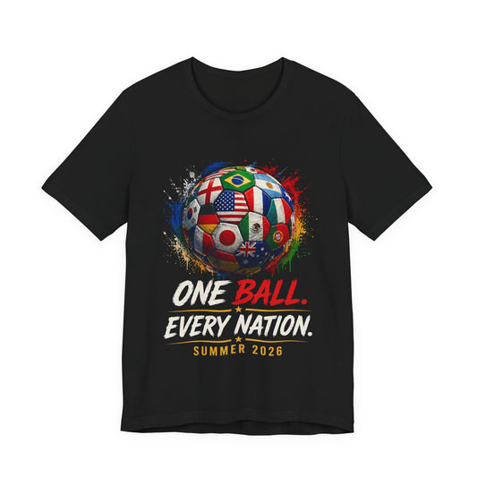 Portugal Soccer Tee — "One Ball. Every Nation. Summer 2026"