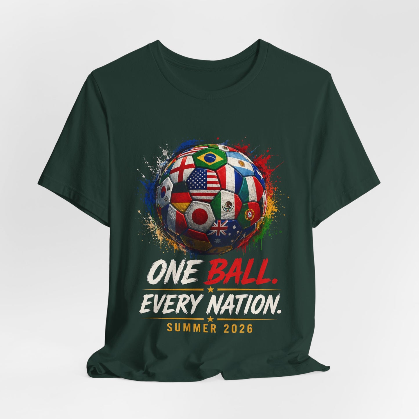 Portugal Soccer Tee — "One Ball. Every Nation. Summer 2026"
