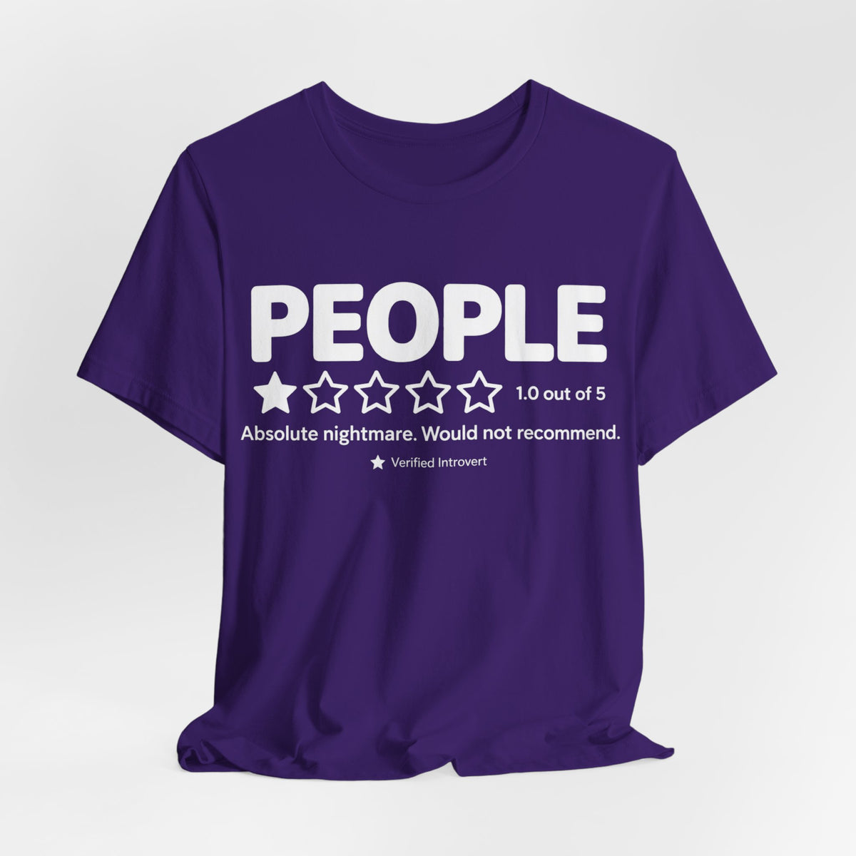 People 1-Star Review Funny Introvert Graphic T-Shirt