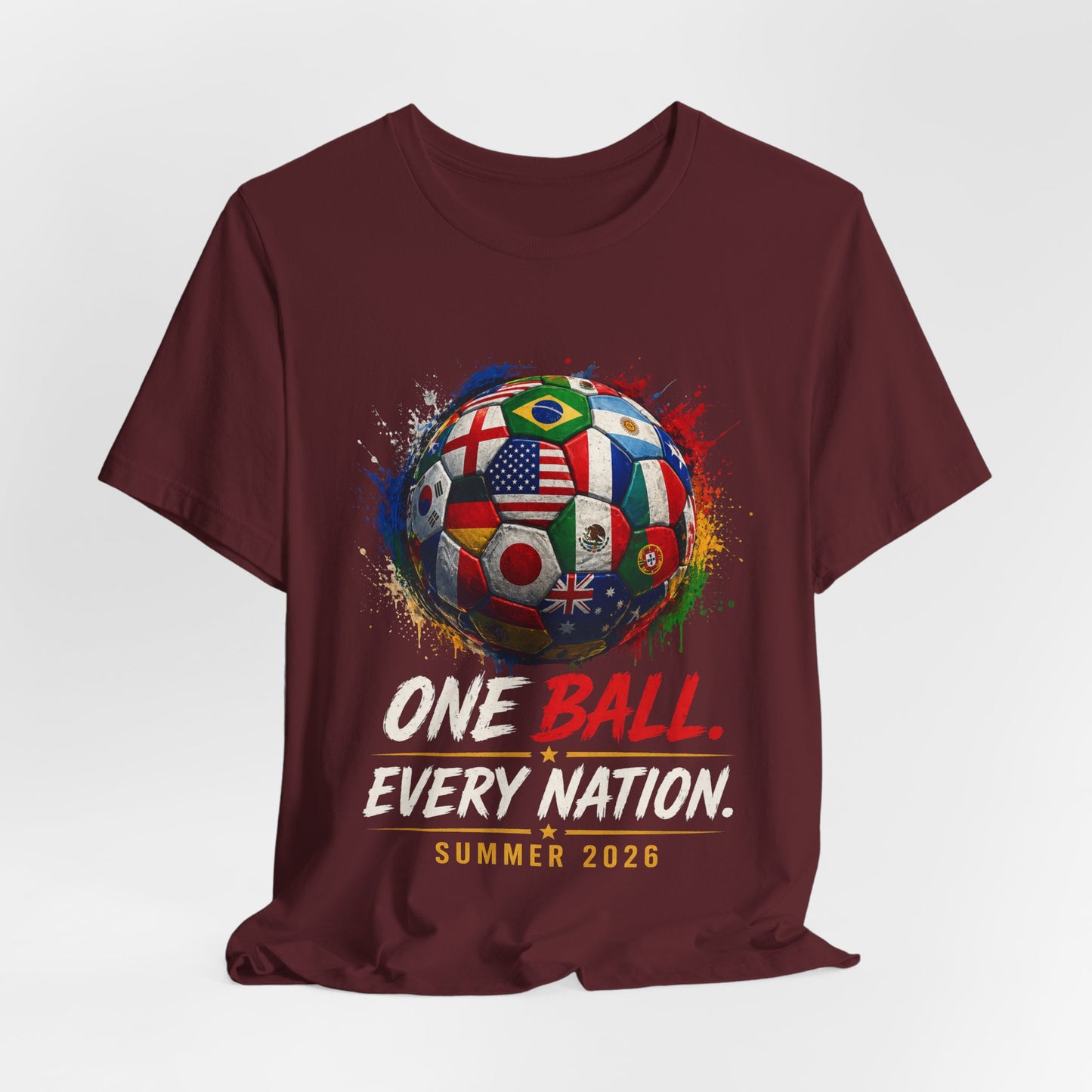 Argentina Soccer T‑Shirt – "One Ball. Every Nation." World Cup Summer 2026 Fan Tee
