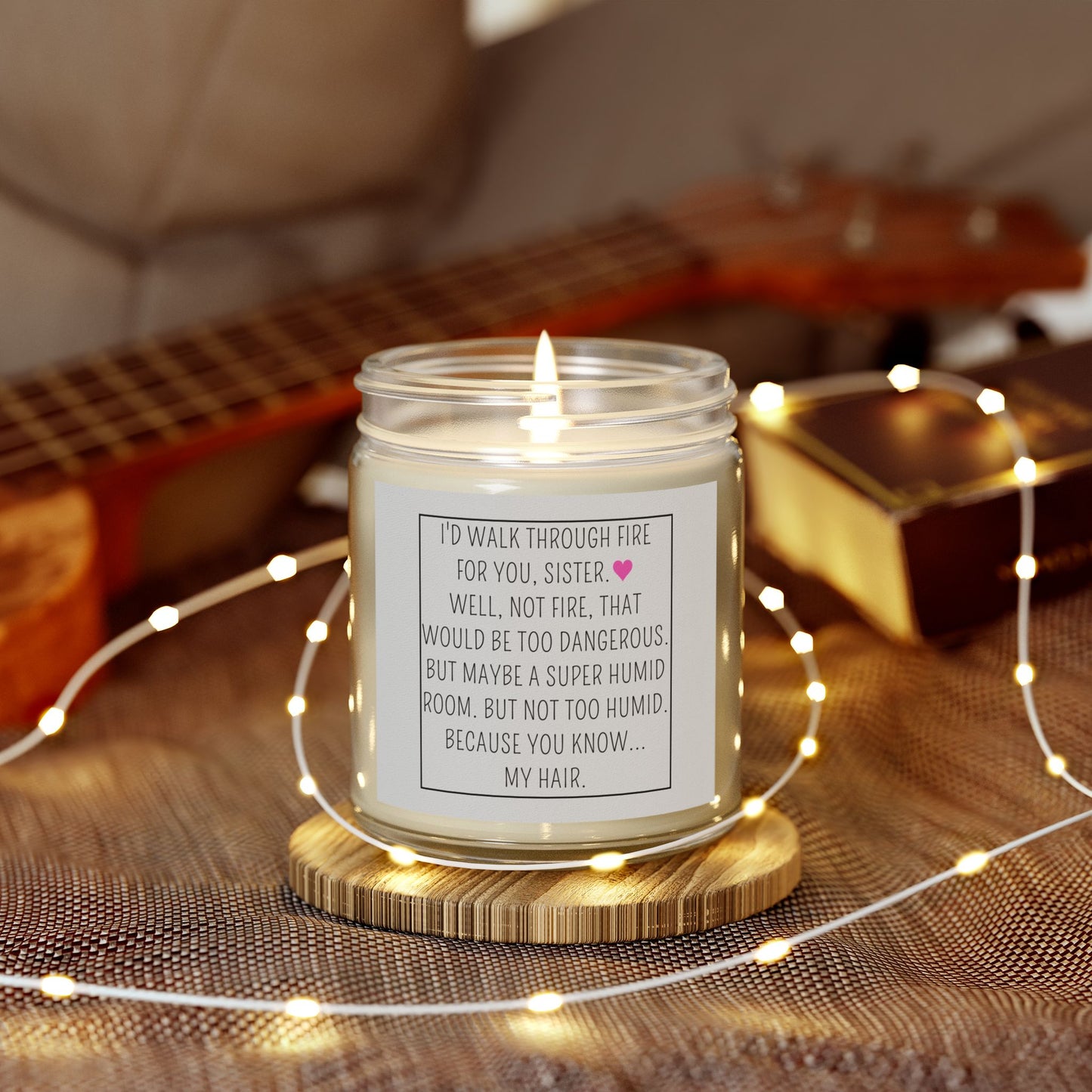 Sister Birthday Gifts, Sister Gifts from Sister, Handmade Lavender Natural Soy Wax Candle (9oz)- Sister in Law Gifts, Gifts for Sister
