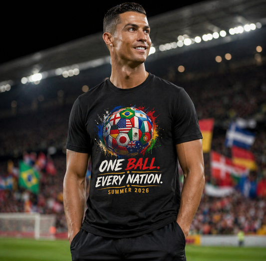 One Ball Every Nation Shirt | Soccer Fan Tee 2026 | World Football Shirt USA | International Soccer T-Shirt | Travel Fan Gift