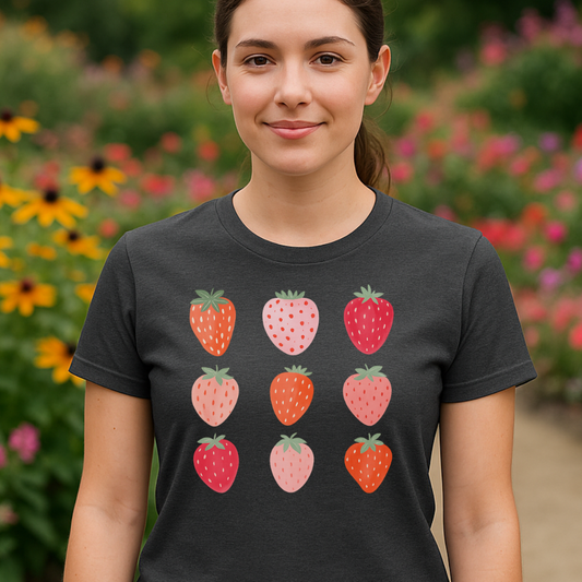 Cute Strawberry Graphic T-Shirt