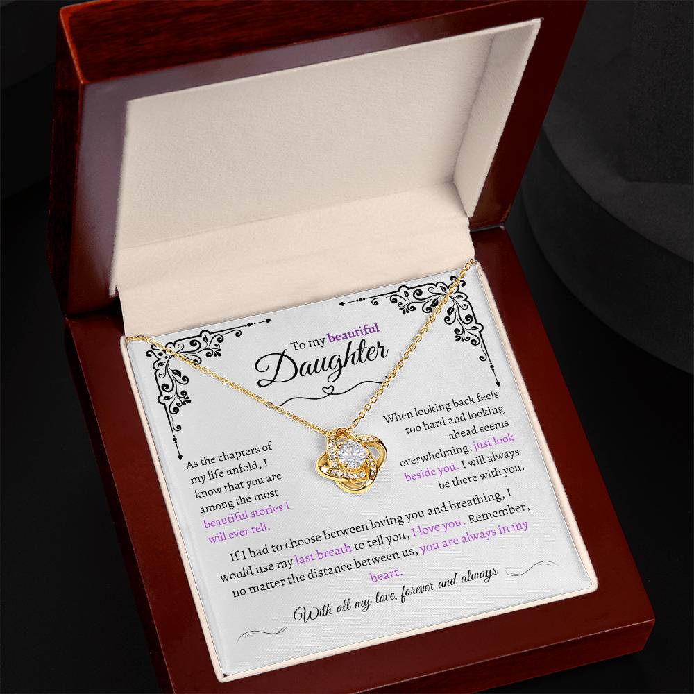 Amazing Daughter Gift "Precious Daughter" Eternal Love Necklace
