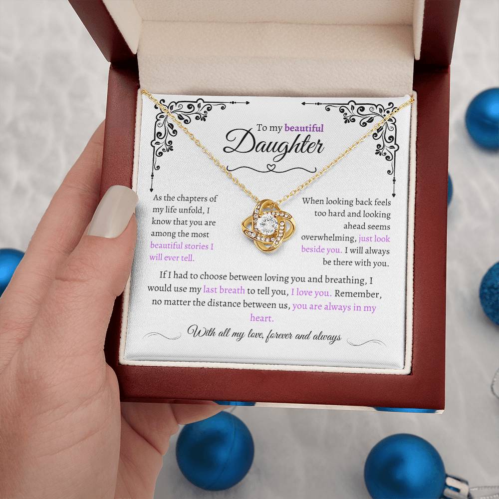 Amazing Daughter Gift "Precious Daughter" Eternal Love Necklace