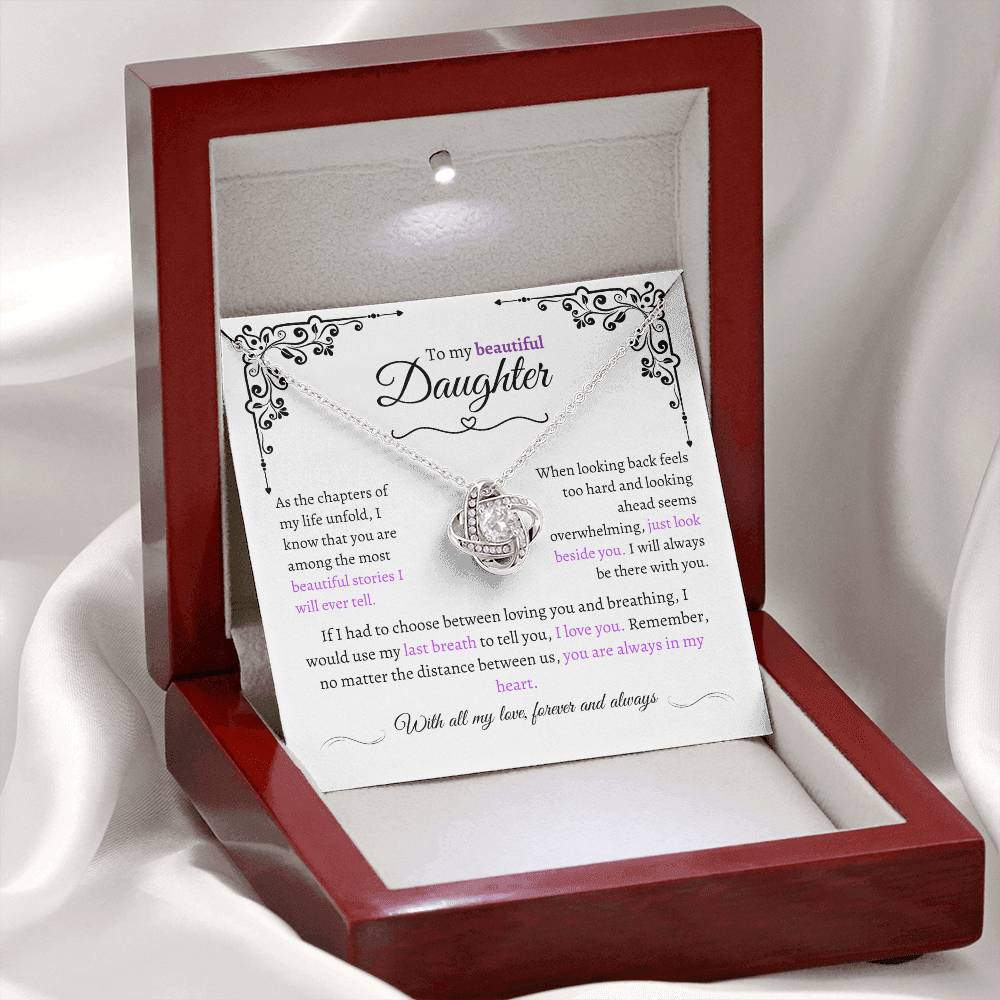 Amazing Daughter Gift "Precious Daughter" Eternal Love Necklace