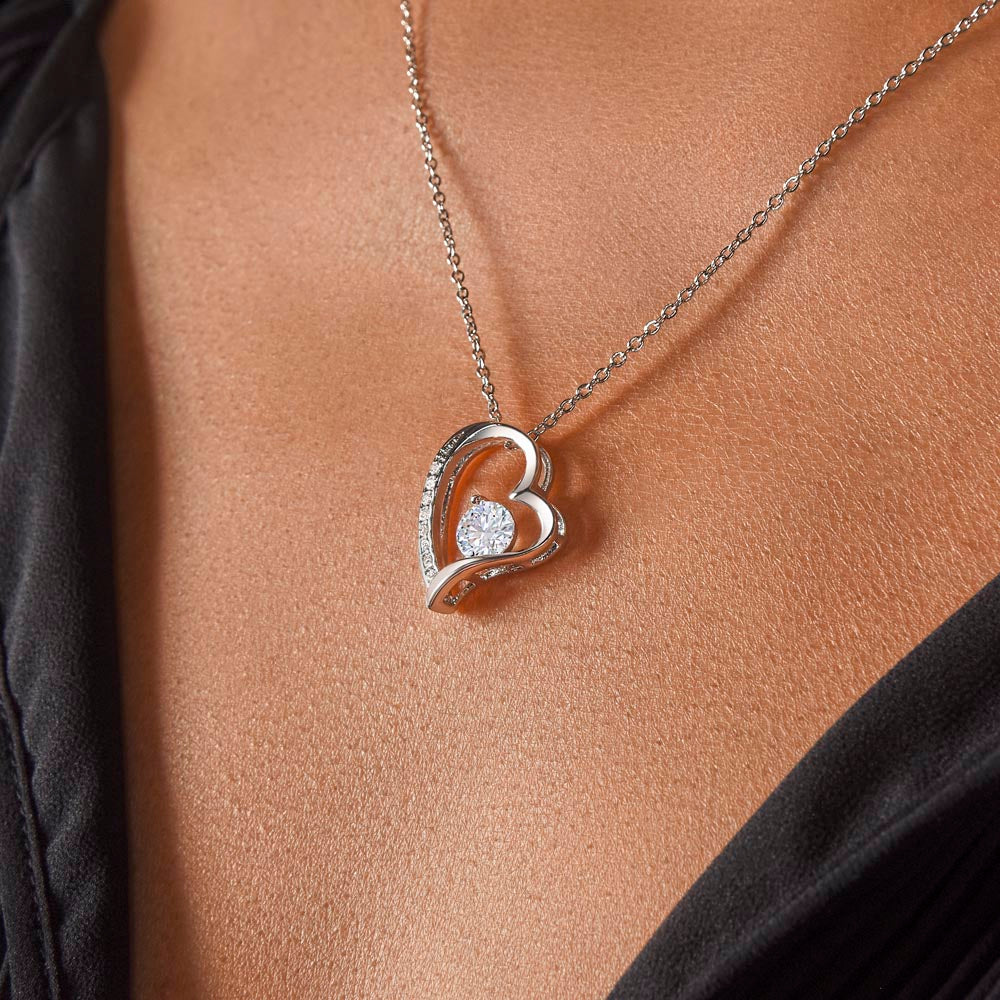 To My Beautiful Daughter, “The First Heartbeat You Ever Knew” Heart Necklace