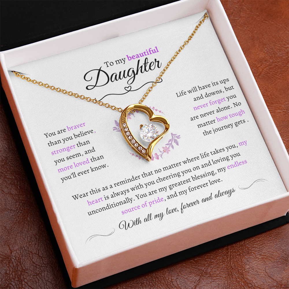 To My Daughter - A Love That Knows No Distance Necklace